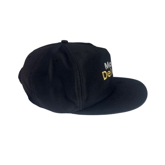 Mobil Delvac Adjustable Baseball Hat Black Embroidered Logo Strap Back Cap - Picture 2 of 7